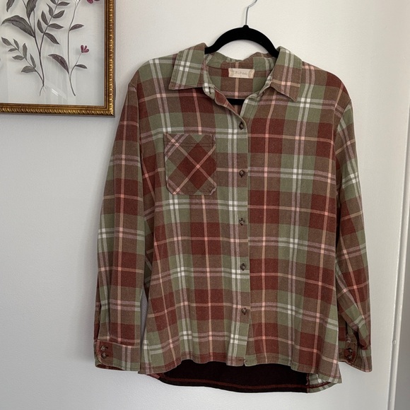 Altar’d State Giddy Up Buttercup Green Plaid Button Up S - Picture 2 of 6